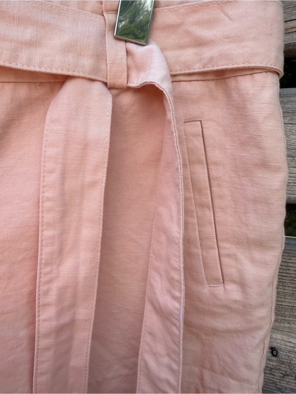 Anne Taylor LOFT Womens Pink Tie-Waist Shorts - Picture 2 of 8